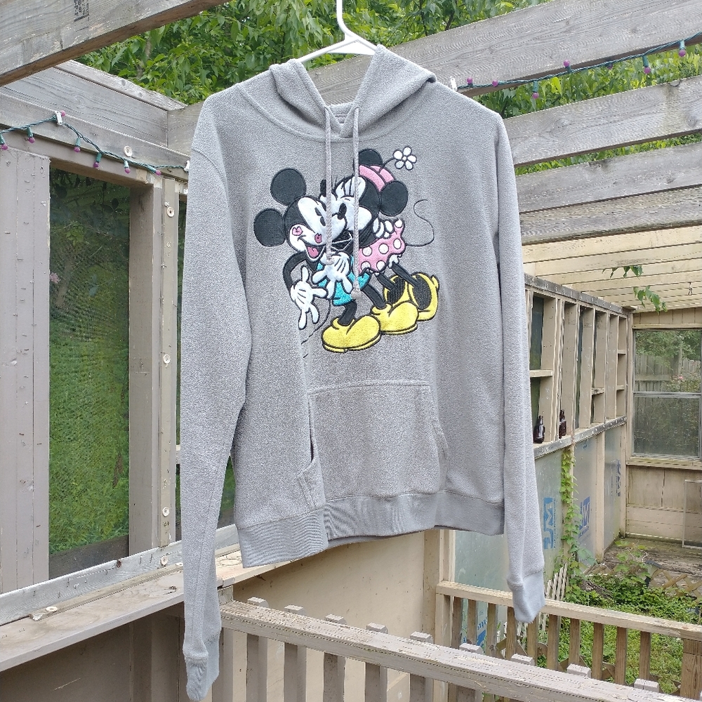 Disney Mickey and Minnie Mouse Embroidered Fleece Hoodie